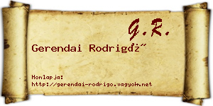 Gerendai Rodrigó névjegykártya
